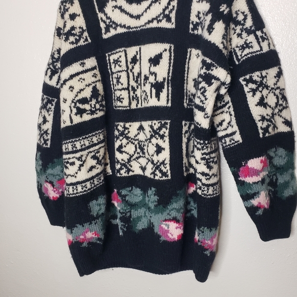 United Knitwear Wool Fair Isle Chunky Knit Sweater - Picture 4 of 6